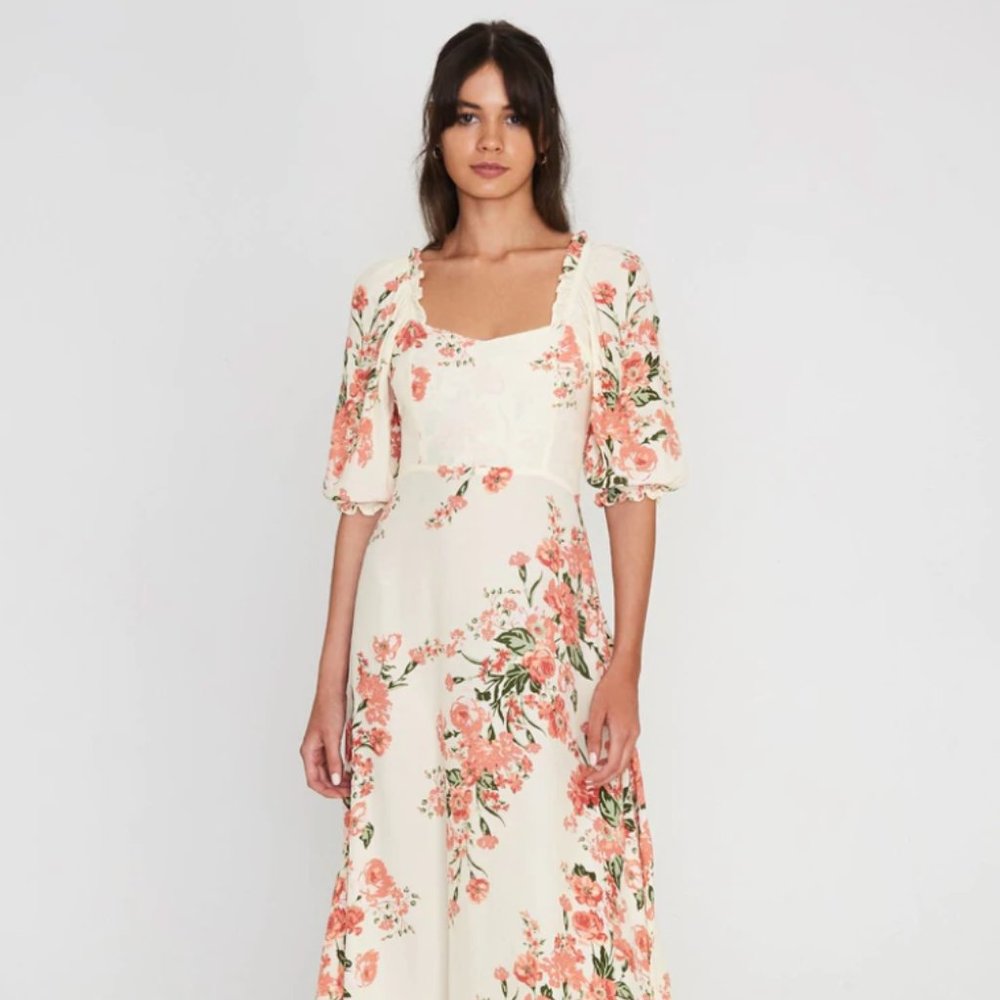 Faithfull the Brand "Bronte" Floral Print Dress Size Small